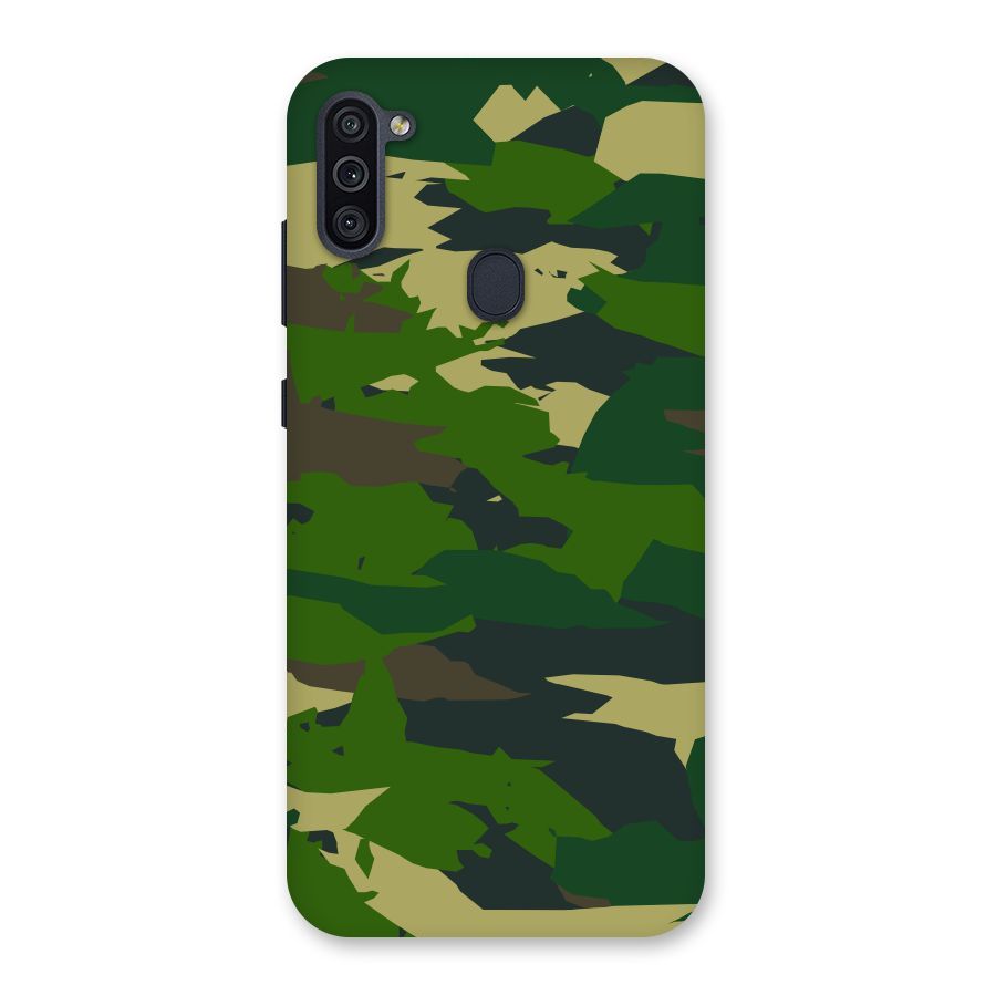Green Camouflage Army Back Case for Galaxy M11