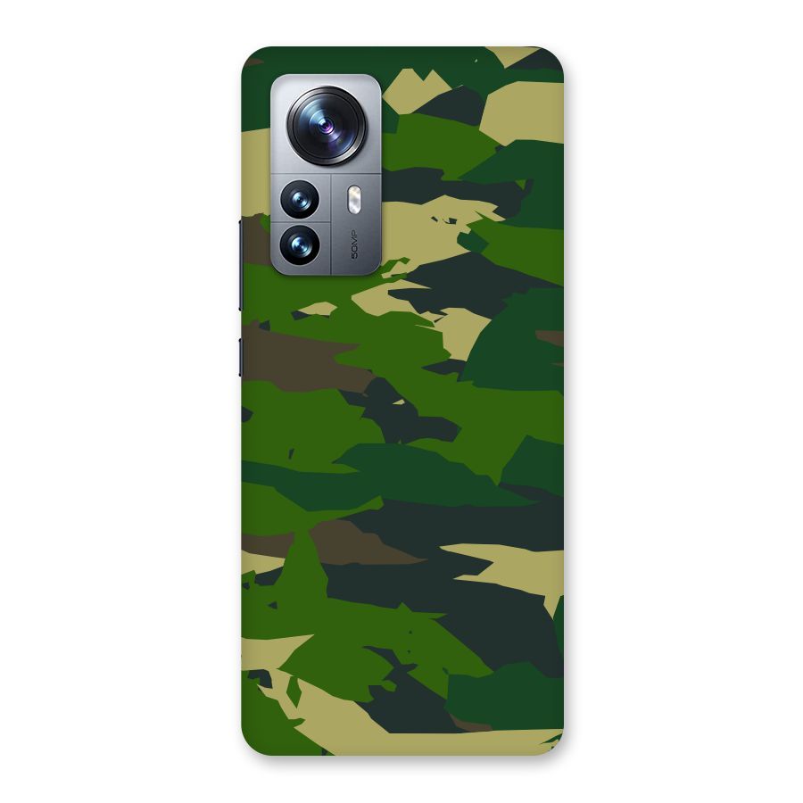 Green Camouflage Army Back Case for Xiaomi 12 Pro