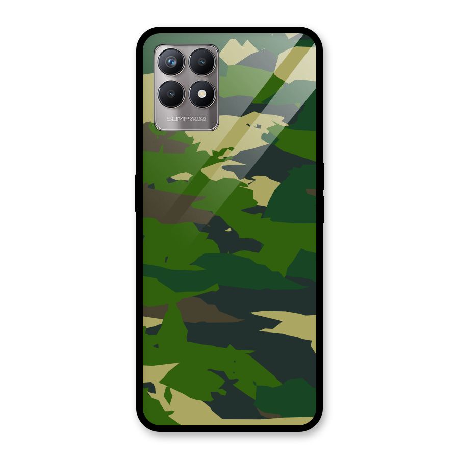 Green Camouflage Army Glass Back Case for Realme Narzo 50