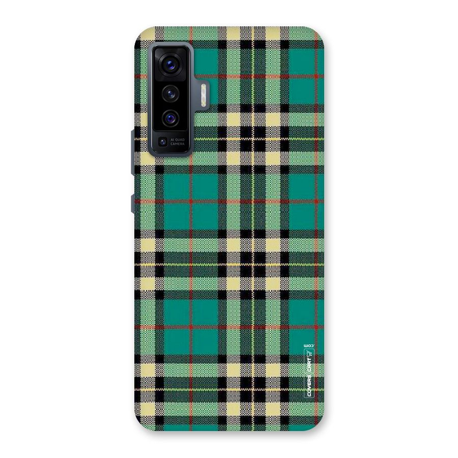 Green Check Back Case for Vivo X50