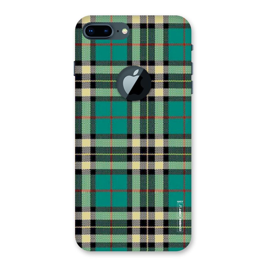 Green Check Back Case for iPhone 7 Plus Logo Cut