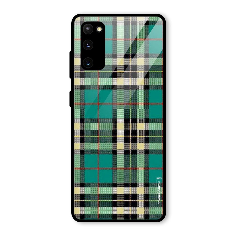 Green Check Glass Back Case for Galaxy S20 FE 5G