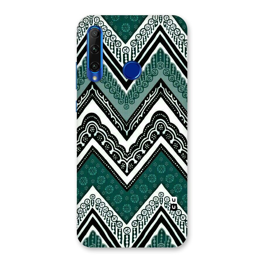 Green Chevron Back Case for Honor 20i
