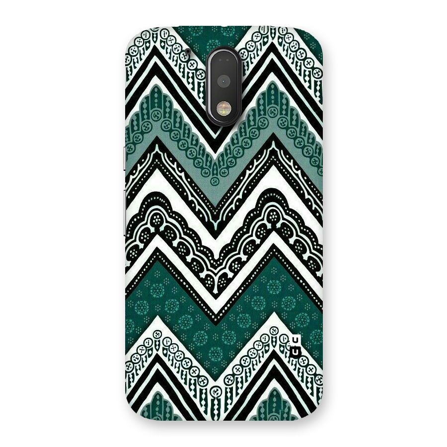 Green Chevron Back Case for Motorola Moto G4
