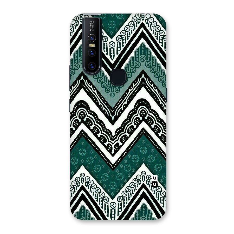 Green Chevron Back Case for Vivo V15
