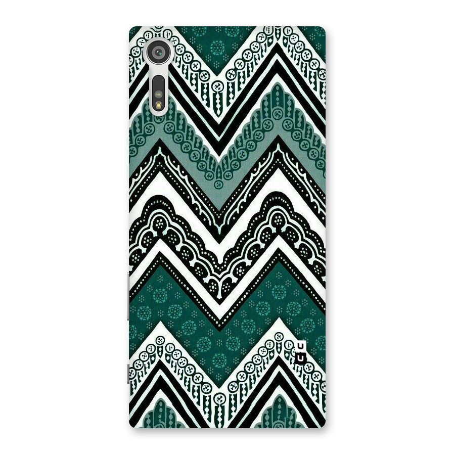 Green Chevron Back Case for Xperia XZ