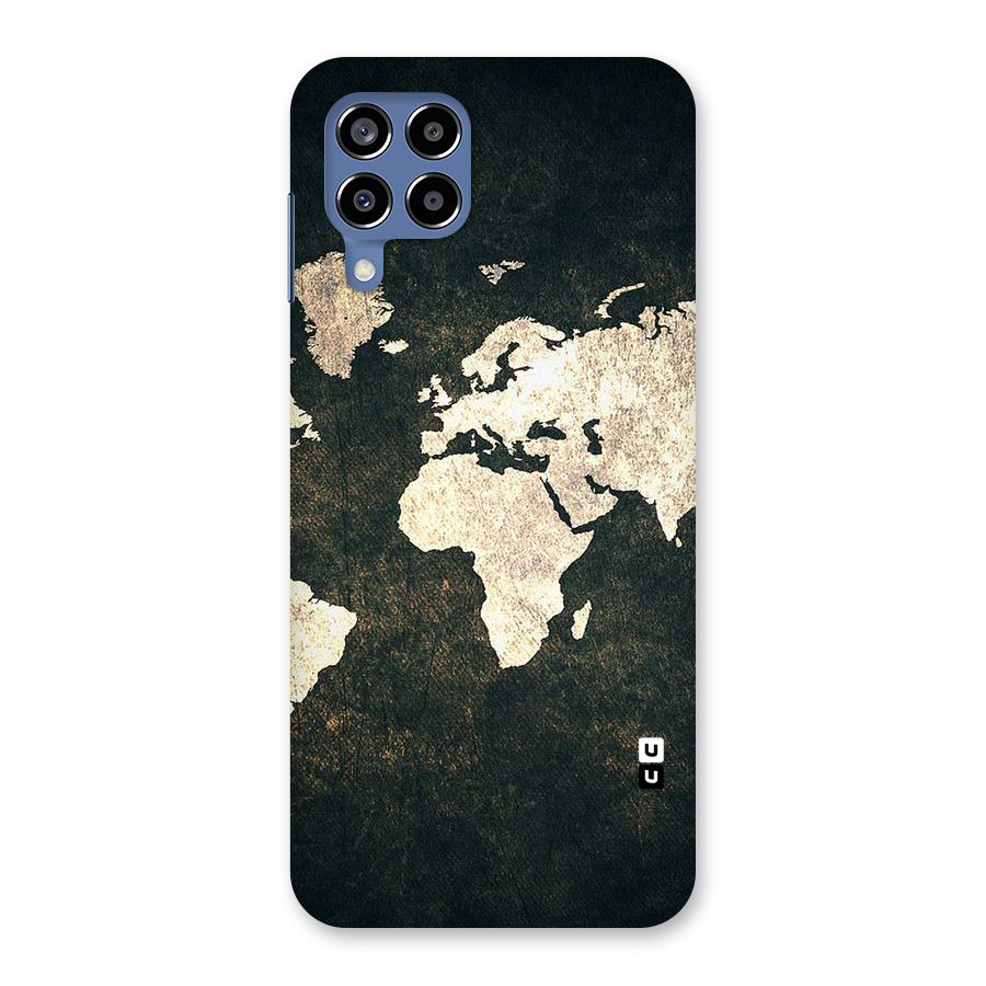 Green Gold Map Design Back Case for Galaxy M53 5G