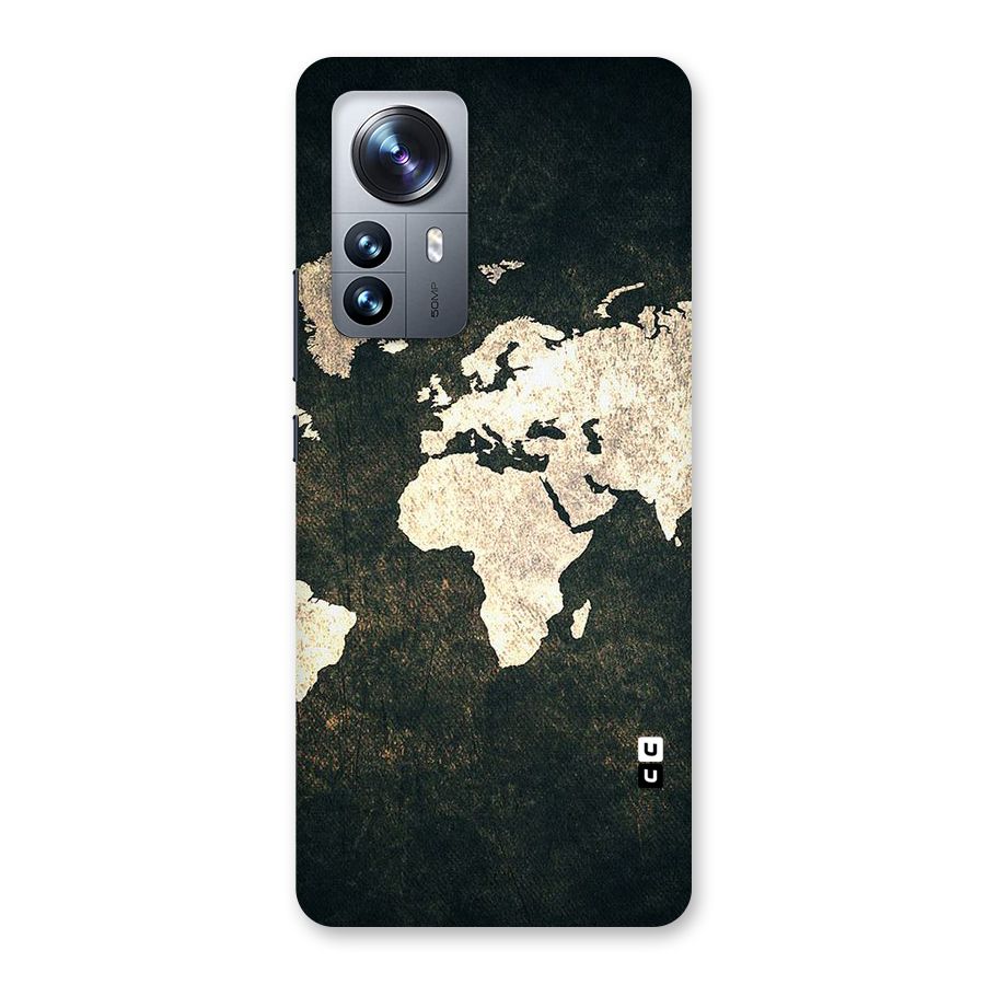 Green Gold Map Design Back Case for Xiaomi 12 Pro