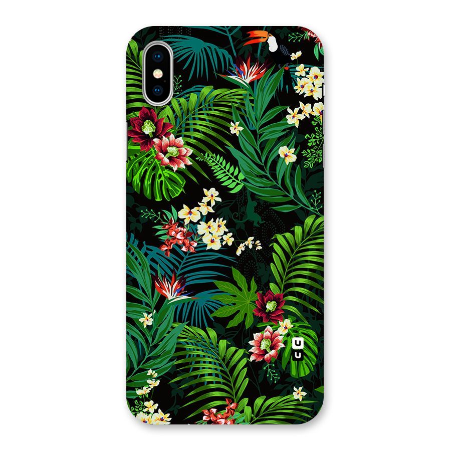 Green Leaf Design Back Case for iPhone X