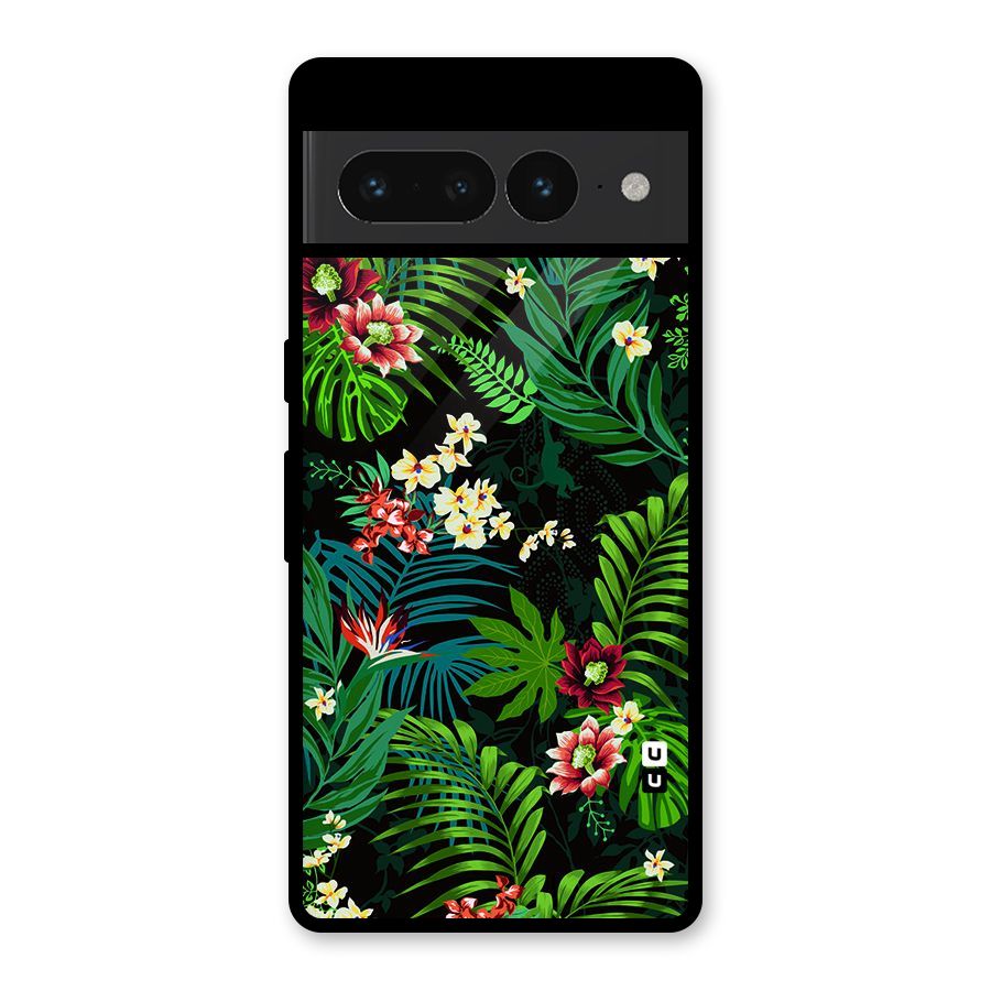 Green Leaf Design Glass Back Case for Google Pixel 7 Pro