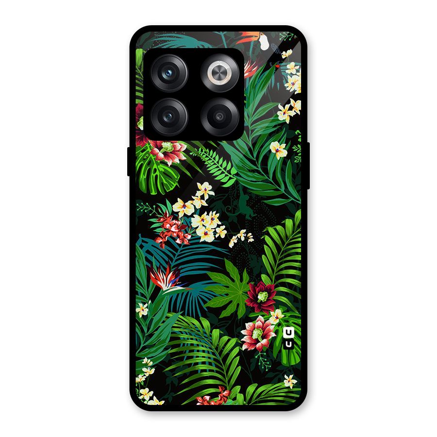 Green Leaf Design Glass Back Case for OnePlus 10T