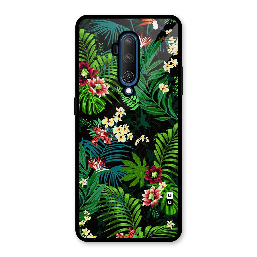 Green Leaf Design Glass Back Case for OnePlus 7T Pro