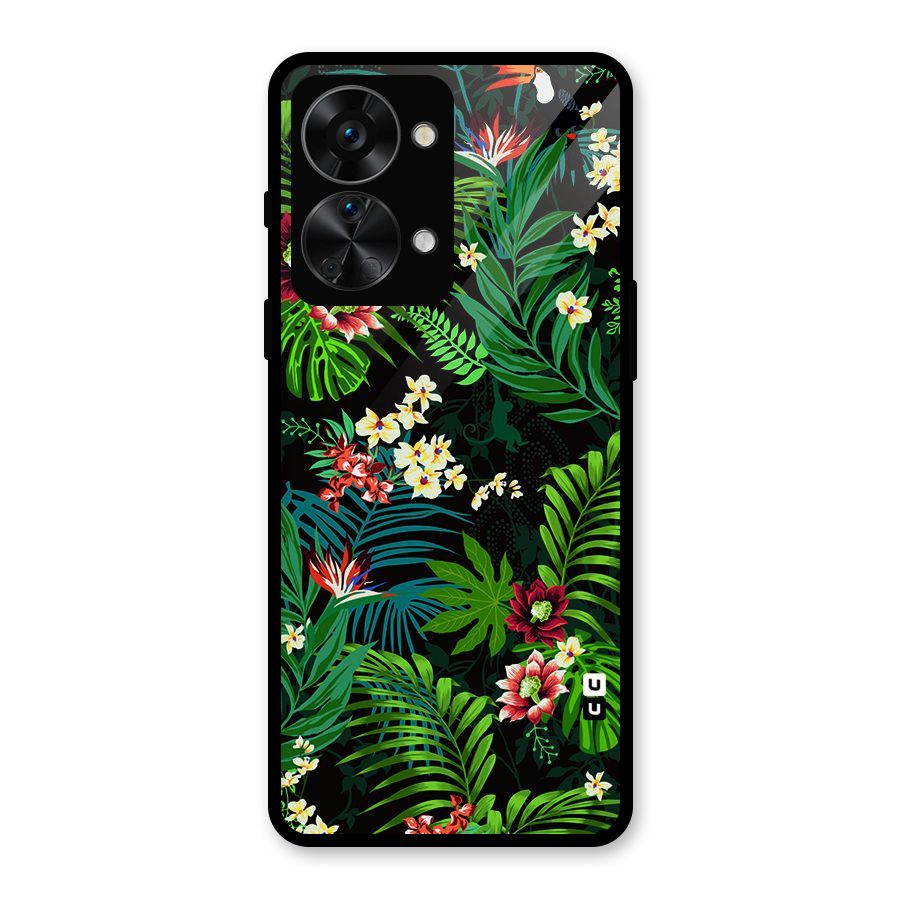 Green Leaf Design Glass Back Case for OnePlus Nord 2T