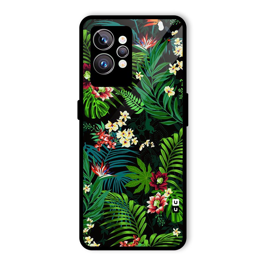 Green Leaf Design Glass Back Case for Realme GT2 Pro