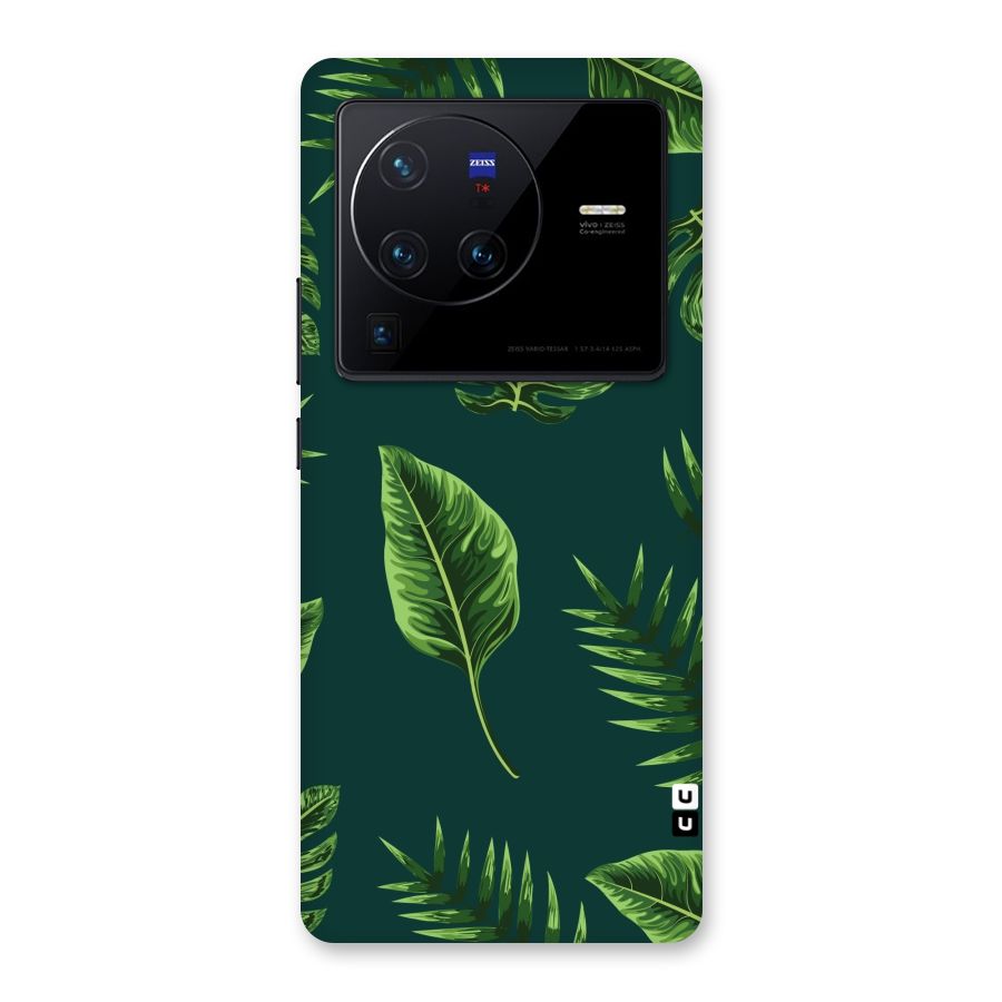 Green Leafs Back Case for Vivo X80 Pro