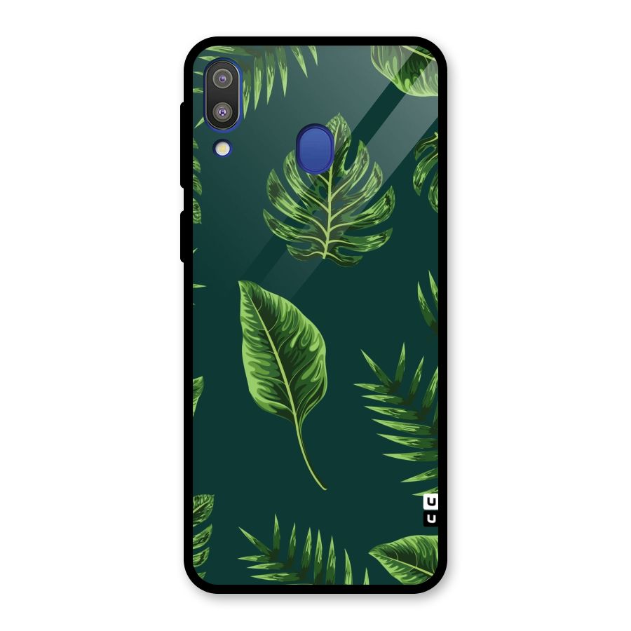 Green Leafs Glass Back Case for Galaxy M20