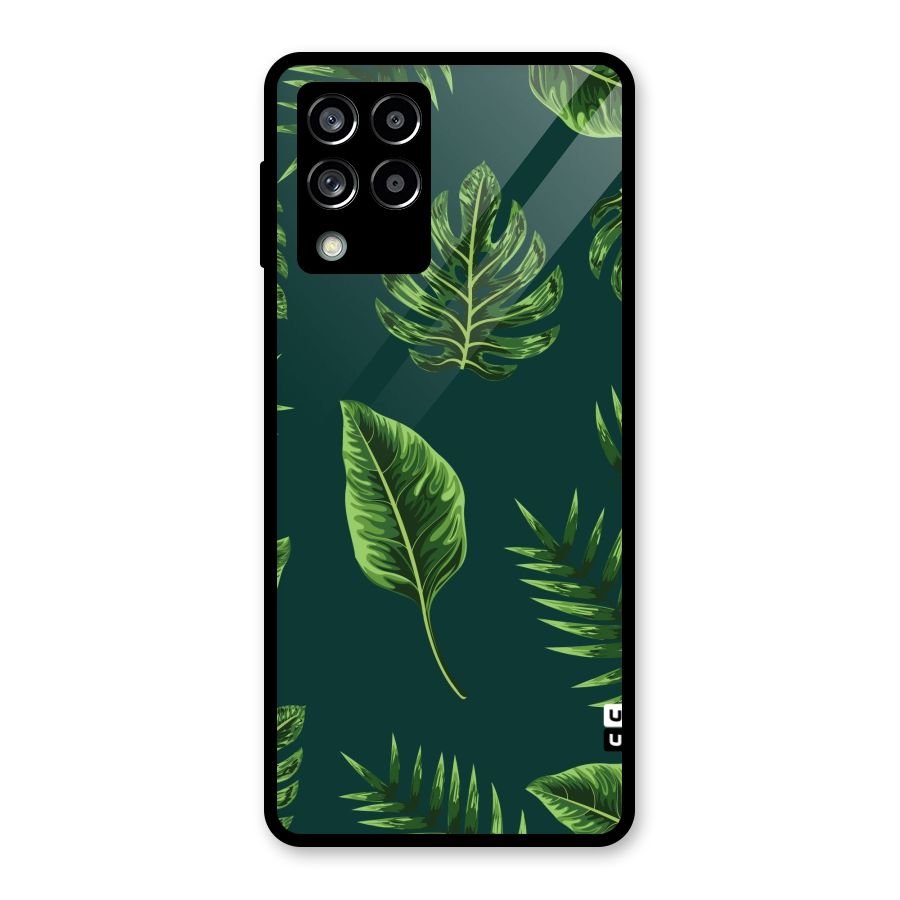 Green Leafs Glass Back Case for Galaxy M53 5G