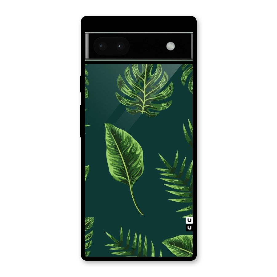 Green Leafs Glass Back Case for Google Pixel 6a