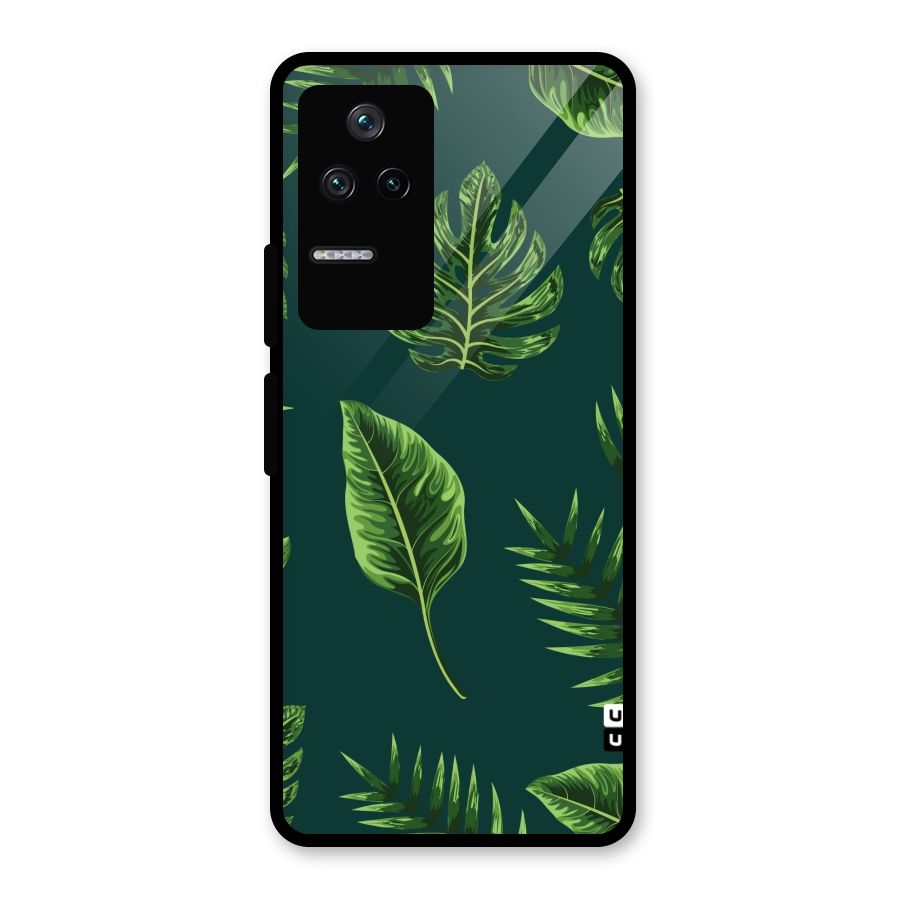 Green Leafs Glass Back Case for Poco F4 5G