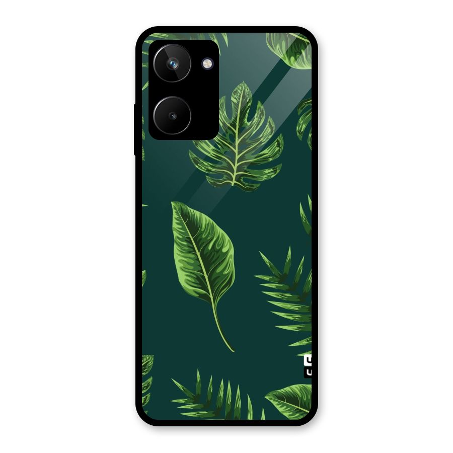 Green Leafs Glass Back Case for Realme 10