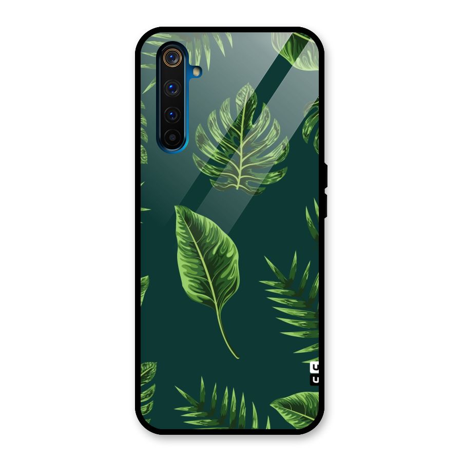 Green Leafs Glass Back Case for Realme 6 Pro