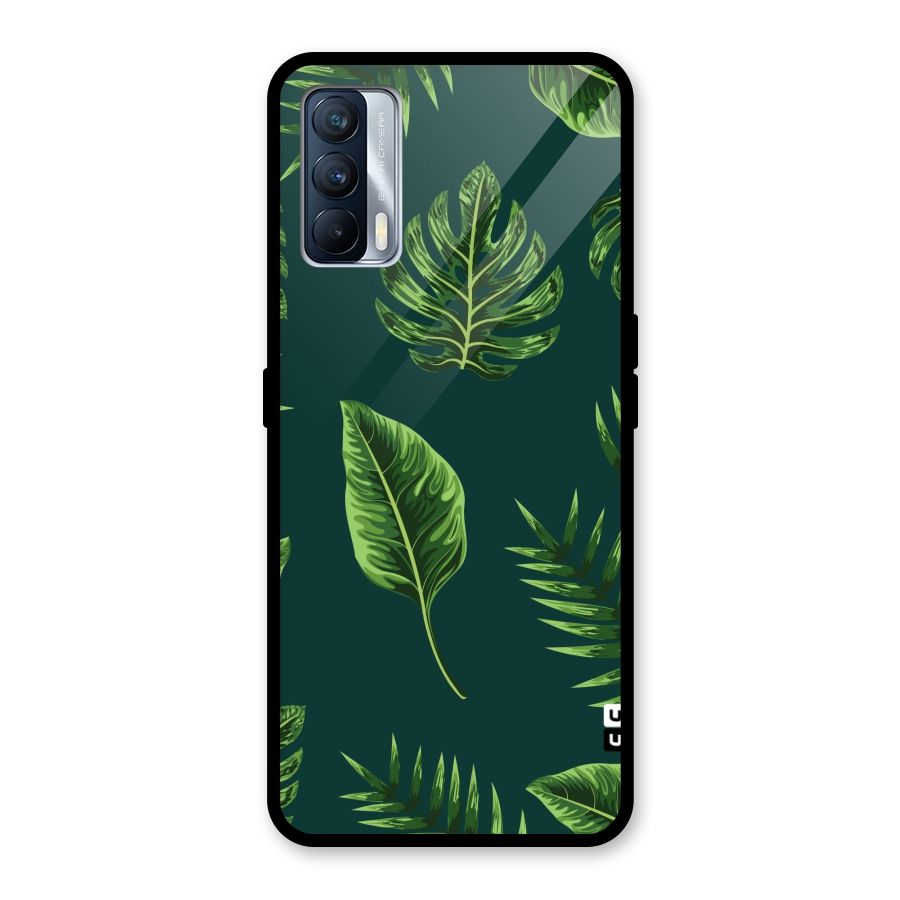 Green Leafs Glass Back Case for Realme X7