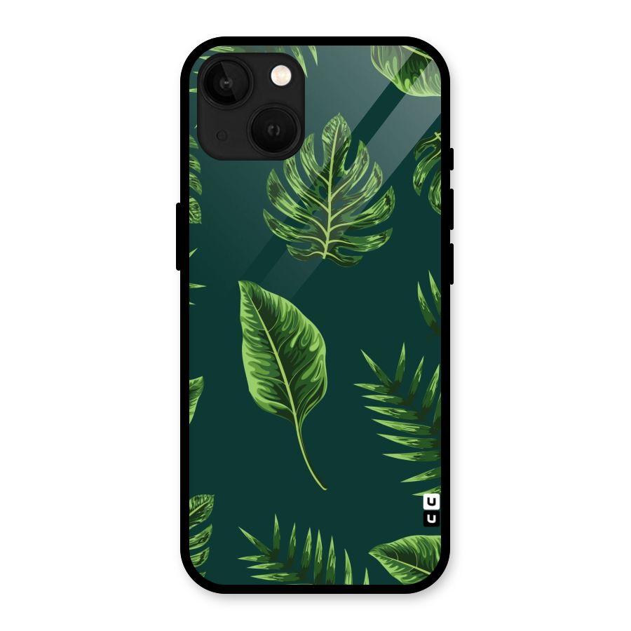 Green Leafs Glass Back Case for iPhone 13