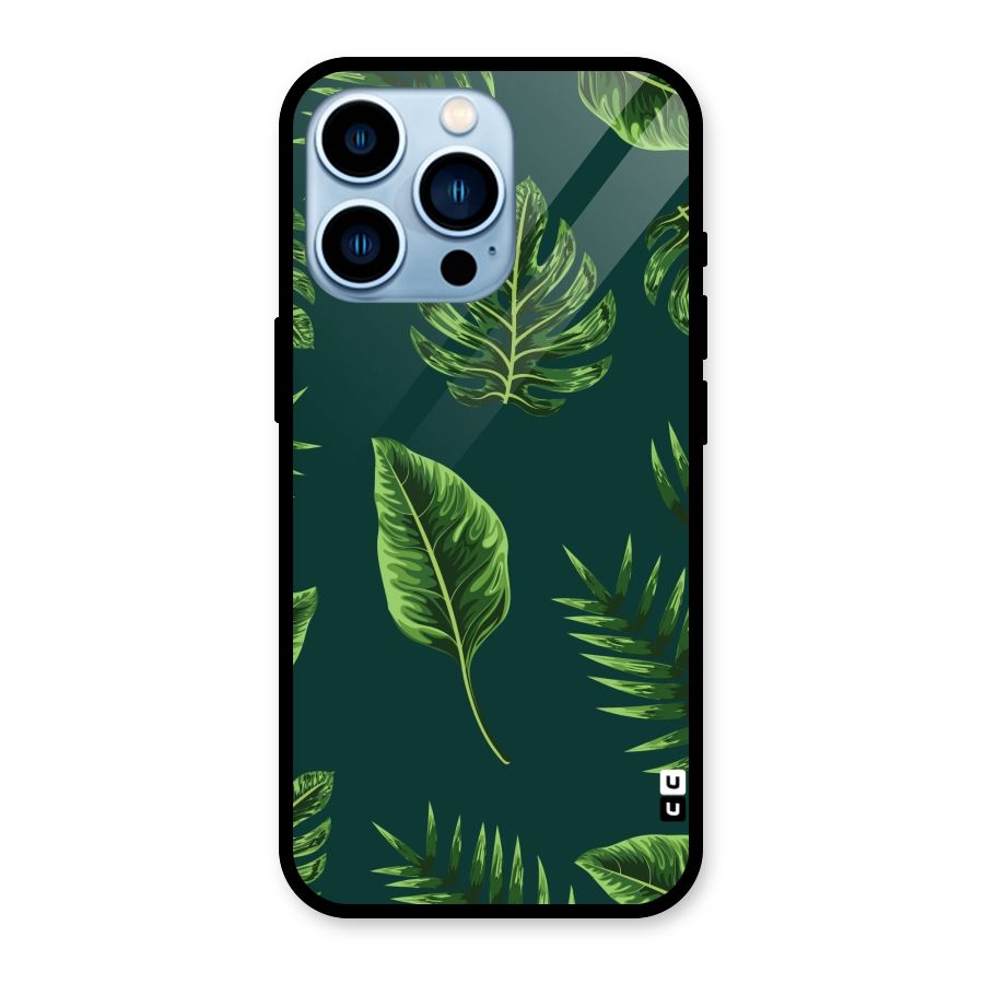 Green Leafs Glass Back Case for iPhone 13 Pro