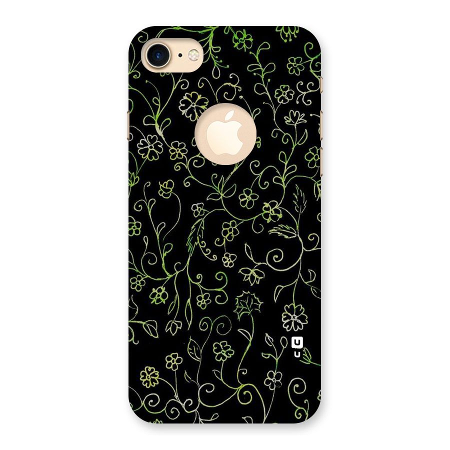 Green Leaves Back Case for iPhone 7 Logo Cut