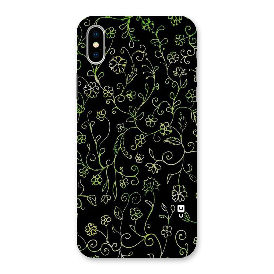 Green Leaves Back Case for iPhone X