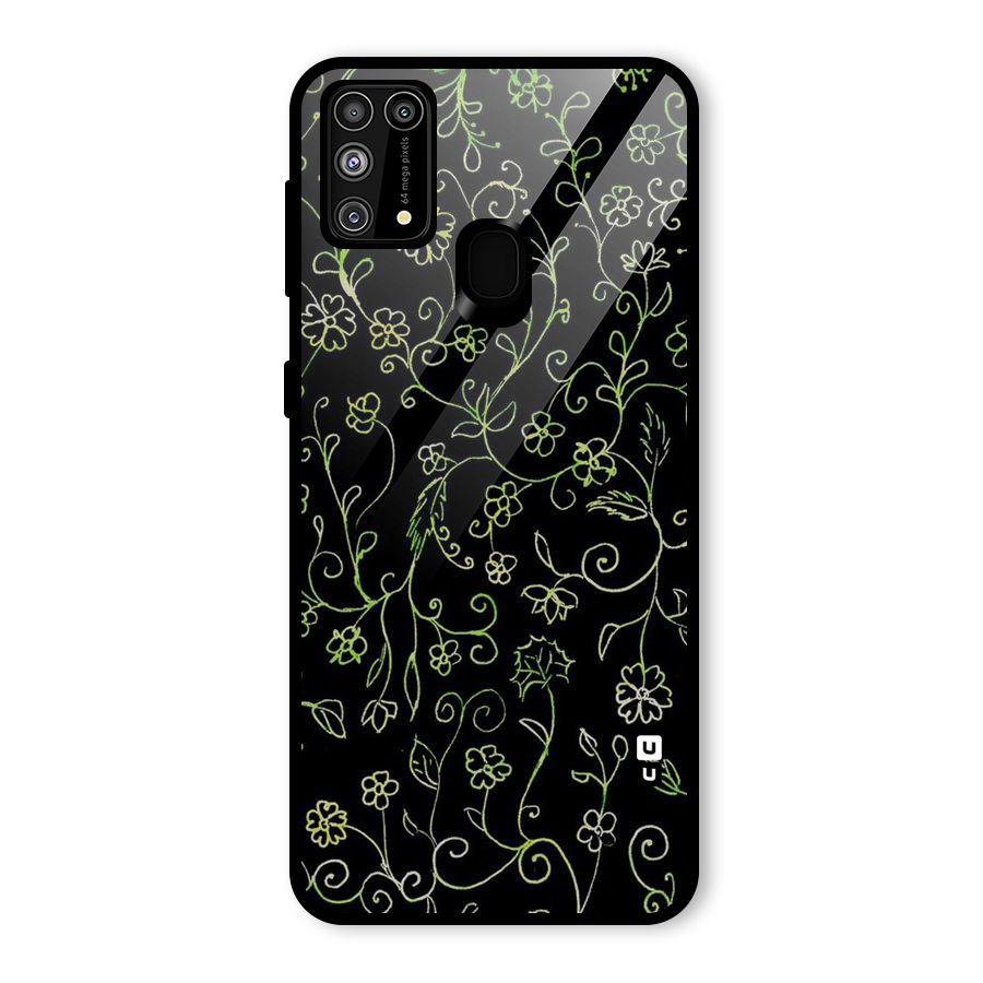 Green Leaves Glass Back Case for Galaxy F41