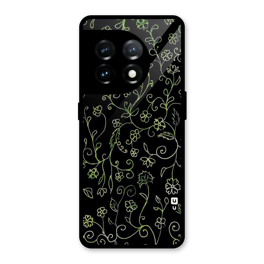 Green Leaves Glass Back Case for OnePlus 11