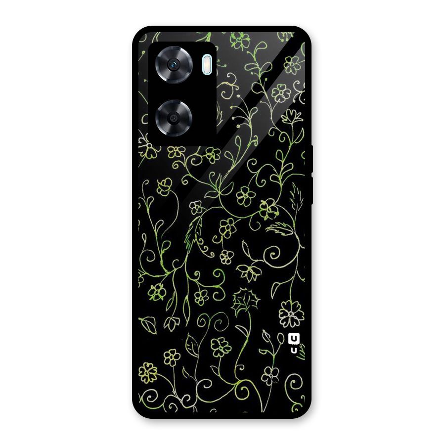 Green Leaves Glass Back Case for Oppo A77