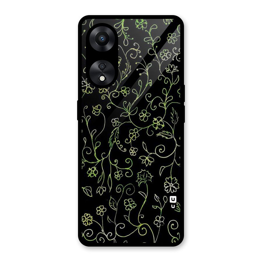 Green Leaves Glass Back Case for Oppo A78