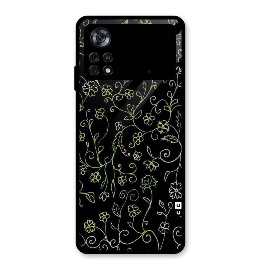 Green Leaves Glass Back Case for Poco X4 Pro 5G