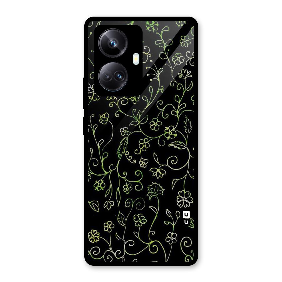 Green Leaves Glass Back Case for Realme 10 Pro Plus