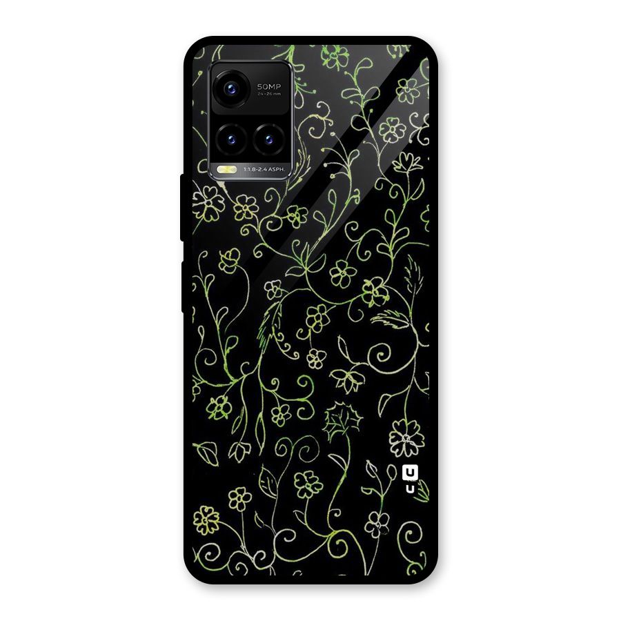 Green Leaves Glass Back Case for Vivo Y21T