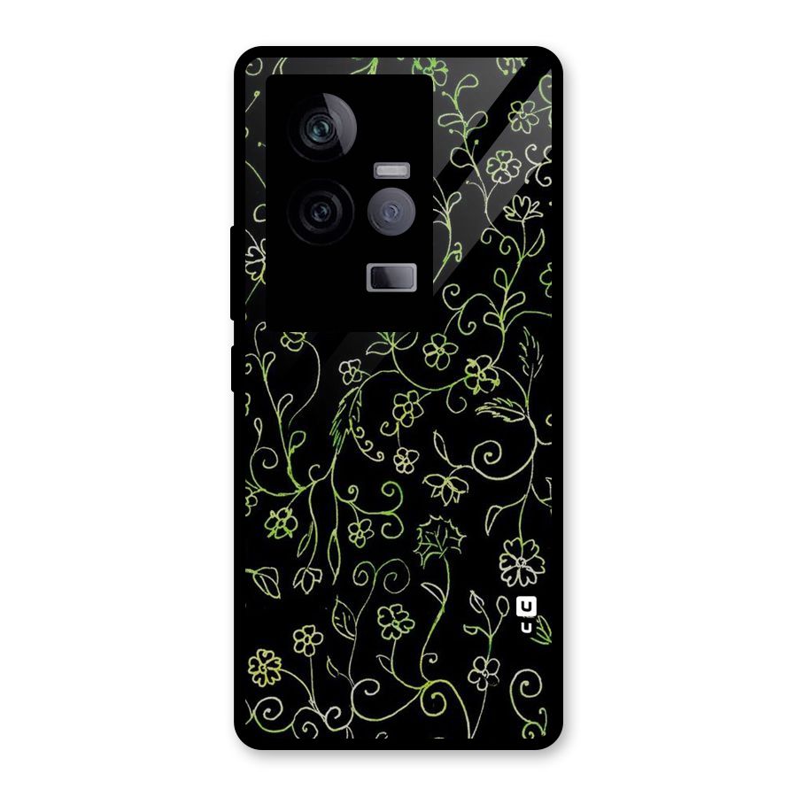Green Leaves Glass Back Case for Vivo iQOO 11 5G