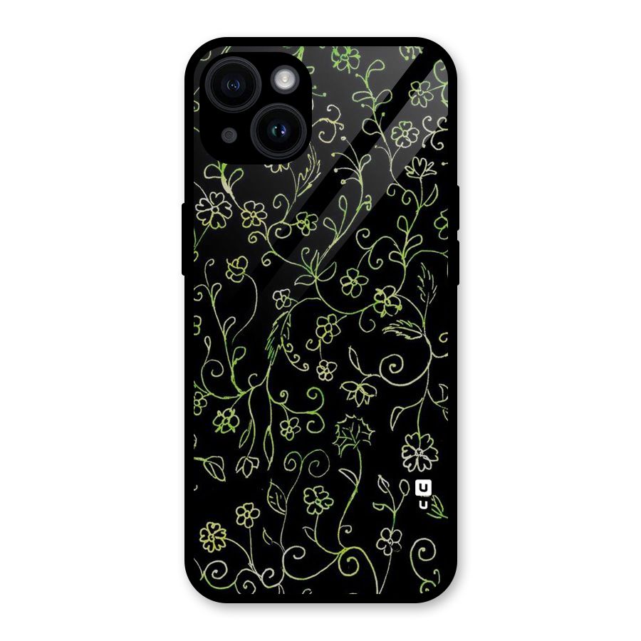 Green Leaves Glass Back Case for iPhone 14
