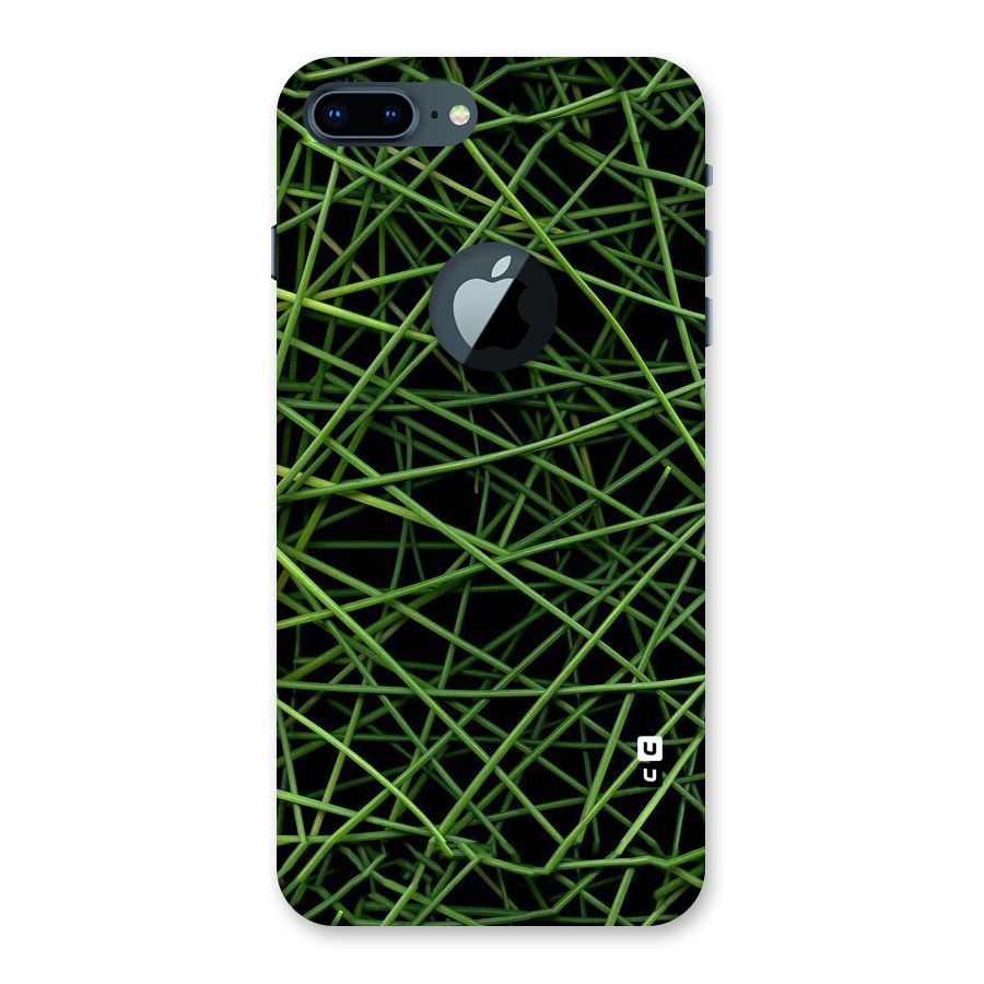 Green Lines Back Case for iPhone 7 Plus Logo Cut
