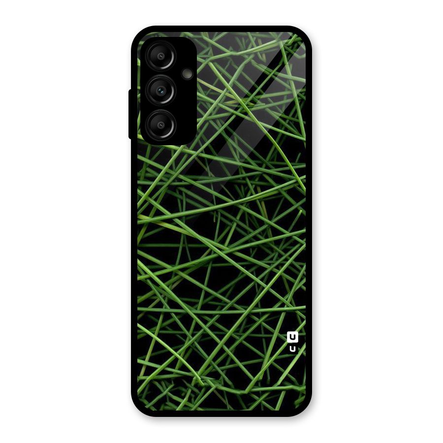 Green Lines Glass Back Case for Galaxy A14 5G