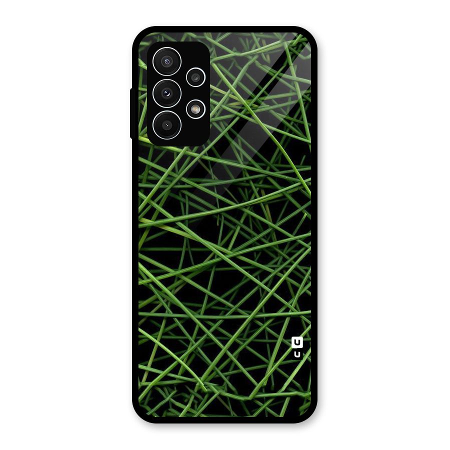 Green Lines Glass Back Case for Galaxy A23