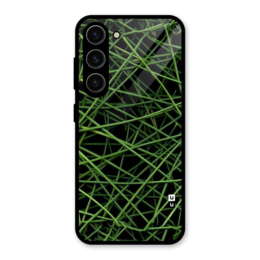 Green Lines Glass Back Case for Galaxy S23