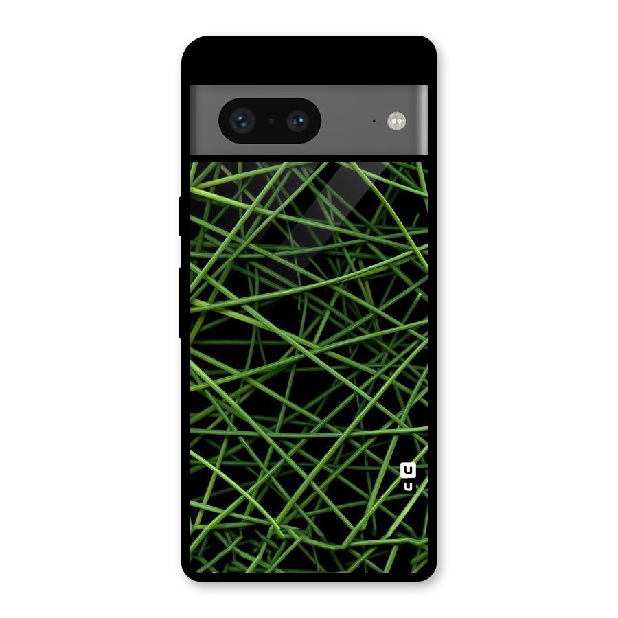 Green Lines Glass Back Case for Google Pixel 7