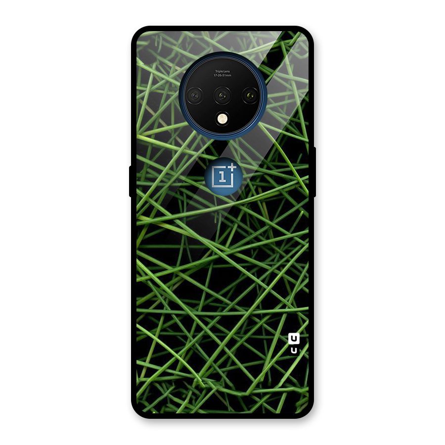 Green Lines Glass Back Case for OnePlus 7T