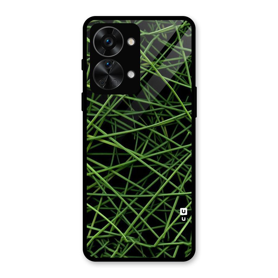 Green Lines Glass Back Case for OnePlus Nord 2T