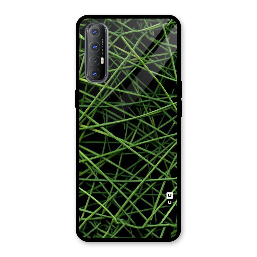 Green Lines Glass Back Case for Oppo Reno3 Pro
