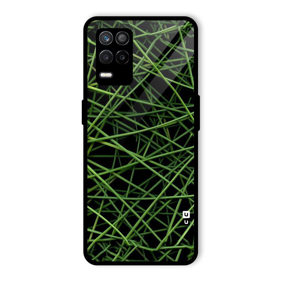Green Lines Glass Back Case for Realme 8 5G