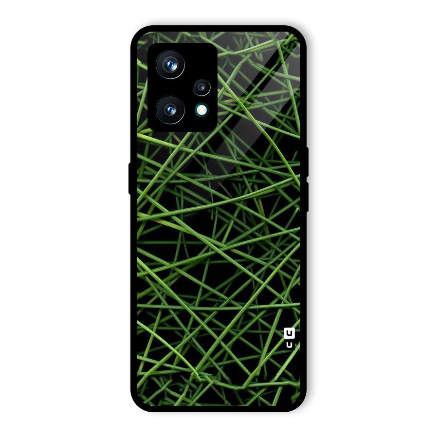 Green Lines Glass Back Case for Realme 9 Pro Plus 5G