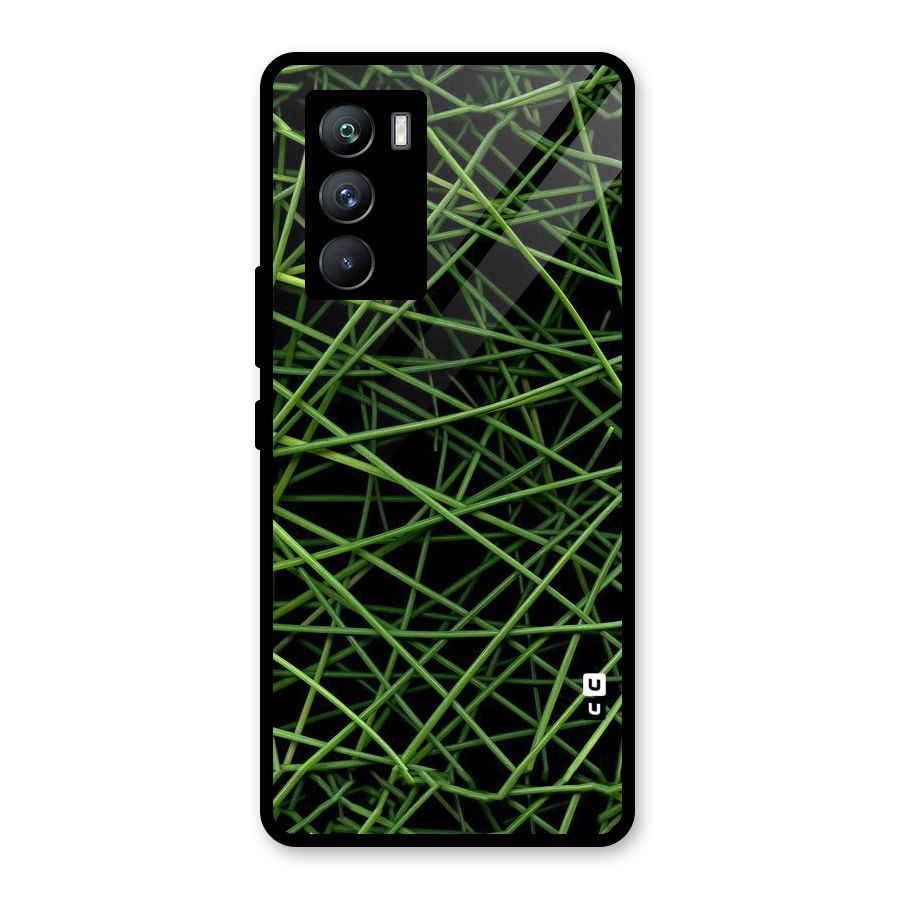 Green Lines Glass Back Case for Vivo iQOO 9 SE